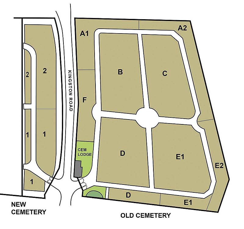 Kingston Cemetery Plot Maps