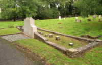 Civilian War Grave before cleaning